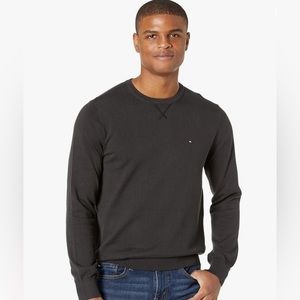 Tommy Hilfiger Signature Solid Crew Neck Sweater Black Mens Size 2XL